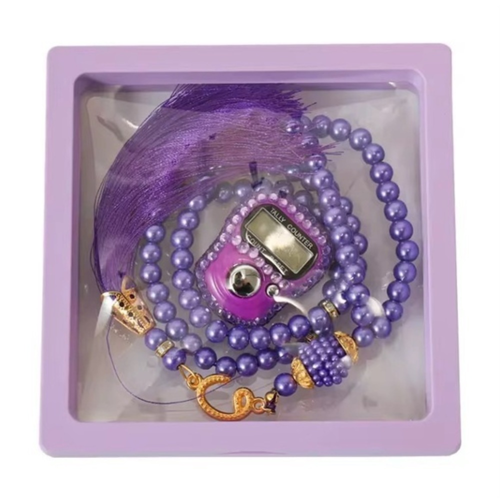 Islamic Prayer Beads & Dhikr Tasbih Counter Set Muslim gift Misbaha meditation
